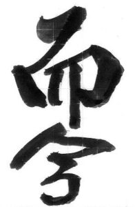 Calligraphy of "nikon".